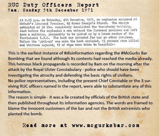 Tracing the McGurk's Bar Lie to the Police 1 disinformation2