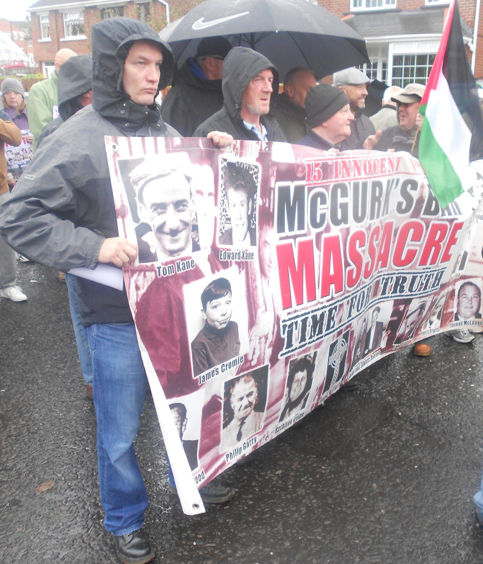 Time For Truth - Walk With Us 12 Ciarán MacAirt and other McGurk's Bar family campaigners